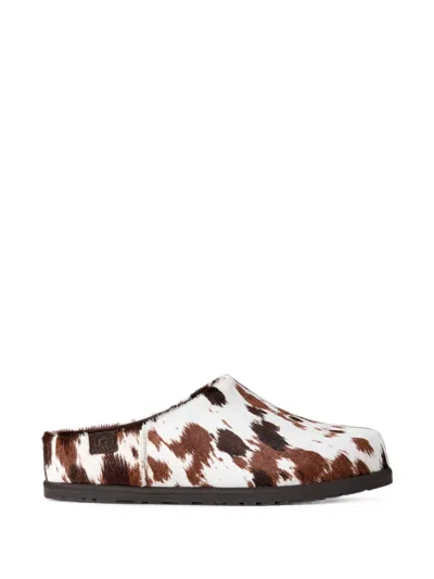 Ugg Otzo Western Brown Multi-color Pony Skin Sabot In Animal Print