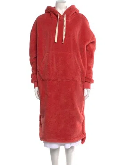 Pre-owned Ugg Oversized Crew Neck Hoodie In Red