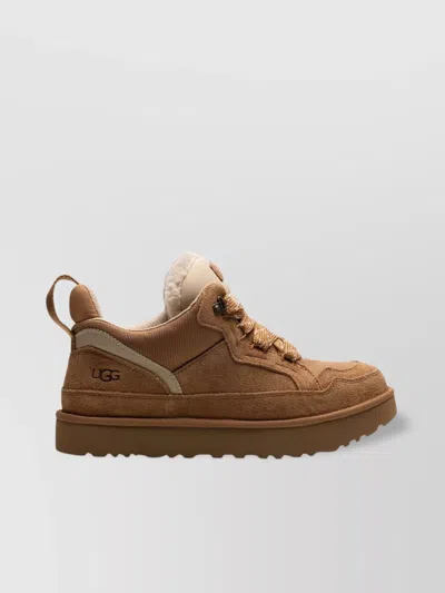 Ugg Padded Collar Sneakers With Durable Heel Strap In Brown