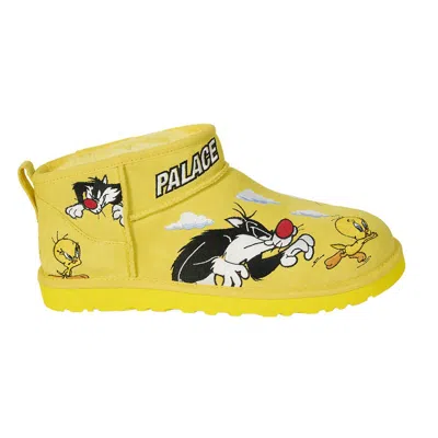 Pre-owned Ugg Palace X Looney Tunes X  Classic Ultra Mini Boot 'yellow' | Men's Size 12