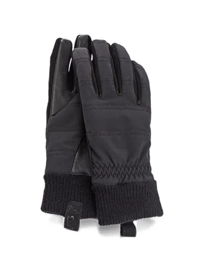 Ugg Panelled Ribbed-cuff Gloves In Yellow