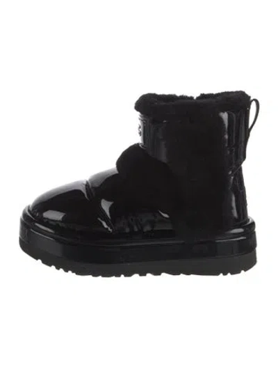 Pre-owned Ugg Patent Leather Boots In Black