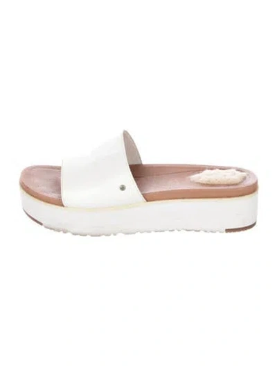 Pre-owned Ugg Patent Leather Slides In Multi