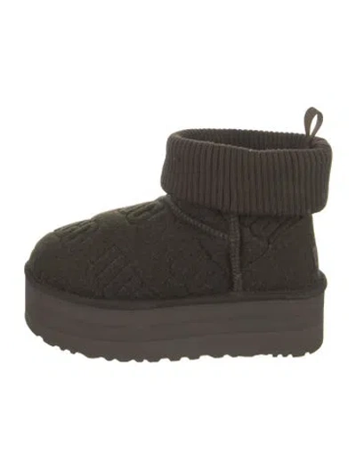 Pre-owned Ugg Patterned Boots In Green