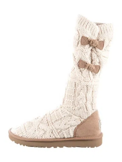Pre-owned Ugg Patterned Boots In White