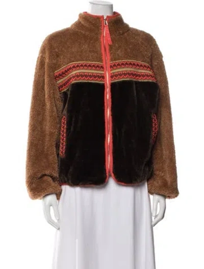 Pre-owned Ugg Patterned Jacket In Brown