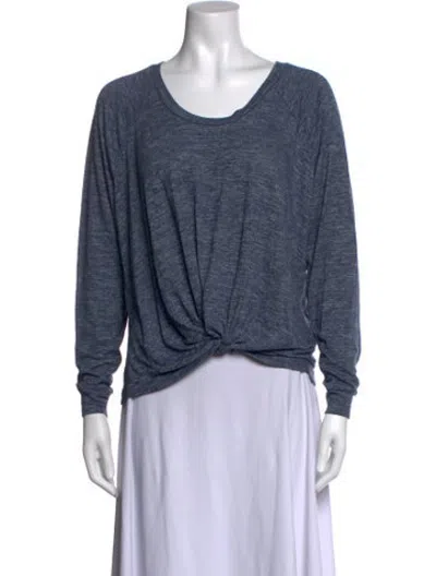 Pre-owned Ugg Patterned Scoop Neck Top In Blue