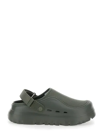 UGG 'PEAKMOD' GREEN MULES WITH ADJUSTABLE STRAP AND LUG SOLE