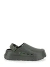 Ugg Peakmod Green Mules With Adjustable Strap And Lug Sole In Tech Fabric Man In Green