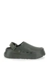 Ugg Peakmod Green Mules With Adjustable Strap And Lug Sole In Tech Fabric Man In Green