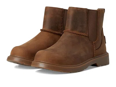 Ugg Perry Weather Chelsea Kids Shoes Walnut : 6 Big Kid M, Leather In Brown