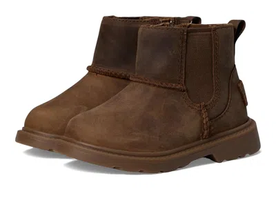Ugg Perry Weather Chelsea Kids Shoes Walnut : 9 Toddler M, Leather In Brown