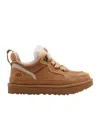 Ugg Lowmel Plush-lined Leather Sneakers In Brown