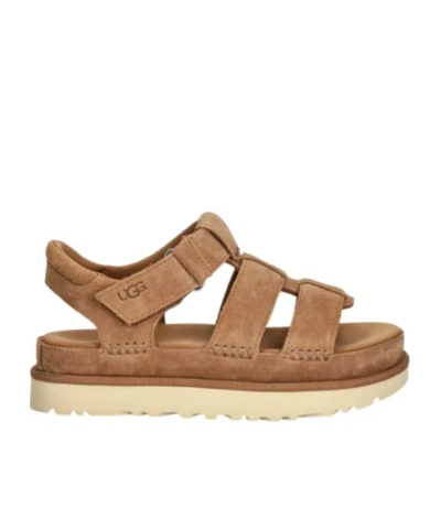 Ugg Platform Flat Sandals In Brown