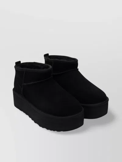 Ugg Platform Mini Boots Round Toe