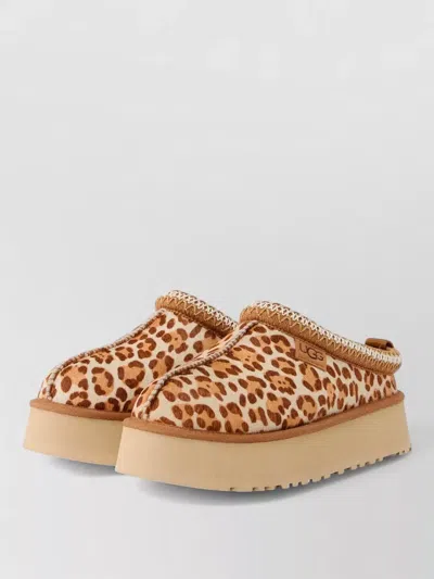 Ugg Platform Mules Cow Hair Animal Print