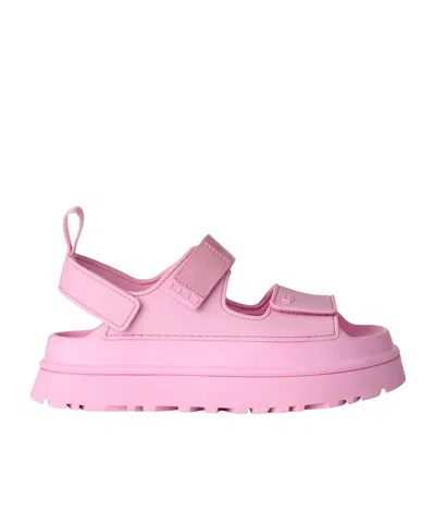 Ugg Sandals Open Toe Platform Sole Pull Tab In Pink
