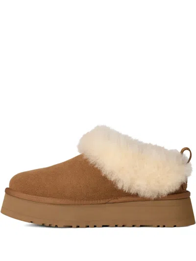 UGG PLATFORM SUEDE FLAT MULES