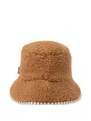 Ugg Plush-fleece Bucket Hat In Brown