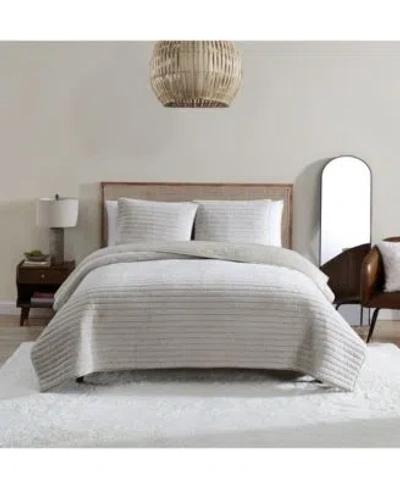 Ugg Polar Faux Fur Reversible Quilt Sets In Oatmeal