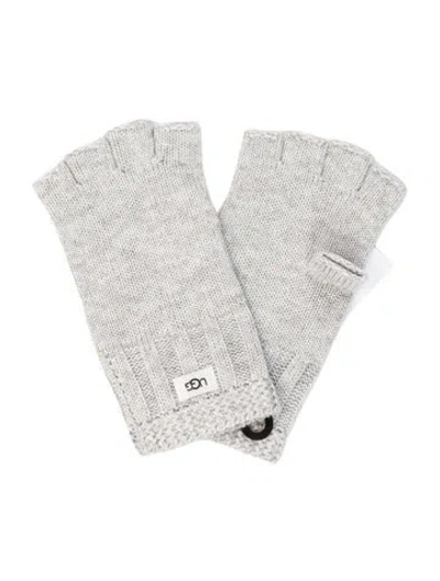 Pre-owned Ugg Polyester Fingerless Gloves W/tags In Grey