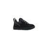 Ugg Low-top Leather And Textile Sneakers With Rubber Sole In Black