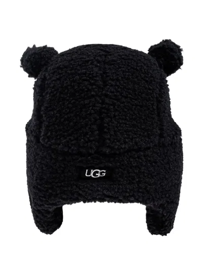 Ugg Kids' Pompom Beanie In Black