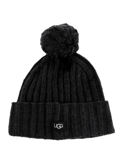 Pre-owned Ugg Pompom Beanie  W/tags In Grey