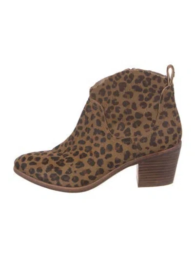 Pre-owned Ugg Ponyhair Animal Print Western Boots In Neutral