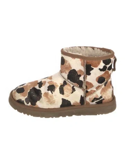 Pre-owned Ugg Ponyhair Printed Boots In Neutral