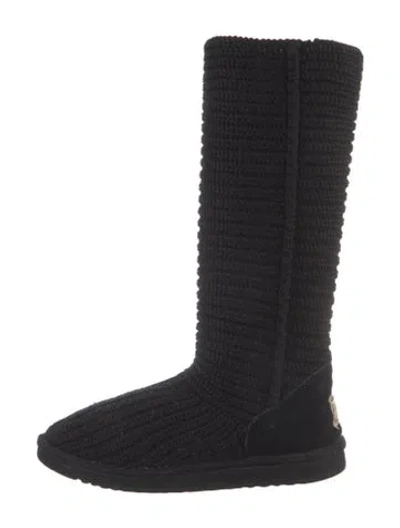 Pre-owned Ugg Printed Boots In Black