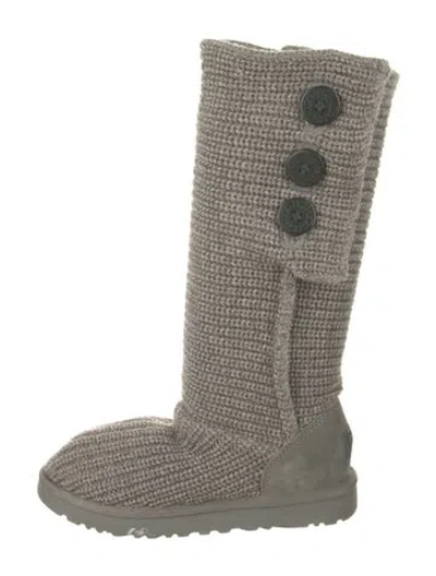 Pre-owned Ugg Printed Boots In Gray