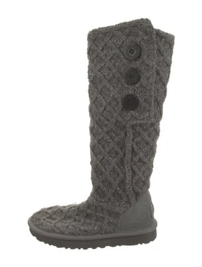 Pre-owned Ugg Printed Boots In Gray
