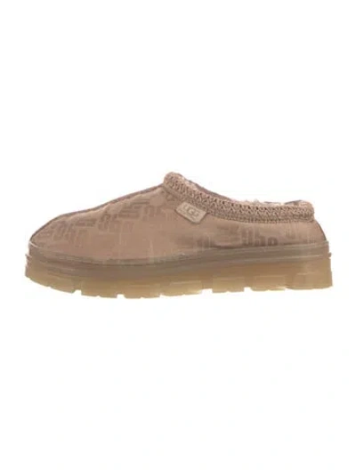 Pre-owned Ugg Printed Mules In Brown
