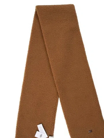 Pre-owned Ugg Printed Scarf In Brown