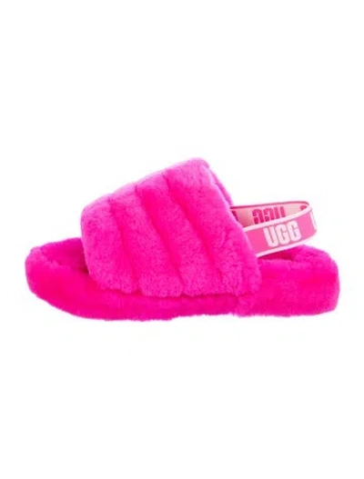 Pre-owned Ugg Printed Slingback Sandals In Pink