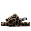 Ugg (ps)  Fluff Yeah Slide 'leopard Amphora' In Brown