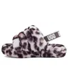 Ugg Leopard Print Fluff Yeah Sandals In Brown