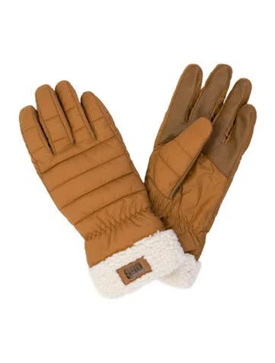 Pre-owned Ugg Puffer Nylon Gloves In Neutral