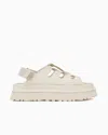 Ugg Pu-jacketed Mini Sandals With Velcro Closure In Neutral
