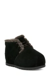 Ugg ® Pumped Faux Fur Trim Slipper Bootie In Black