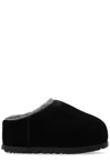Ugg Pumped Suede Slippers In Blk Black