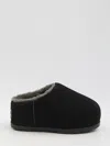 Ugg Pumped Suede Slippers In Black