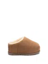Ugg Slipper Chestnut Rubber Sole In Brown