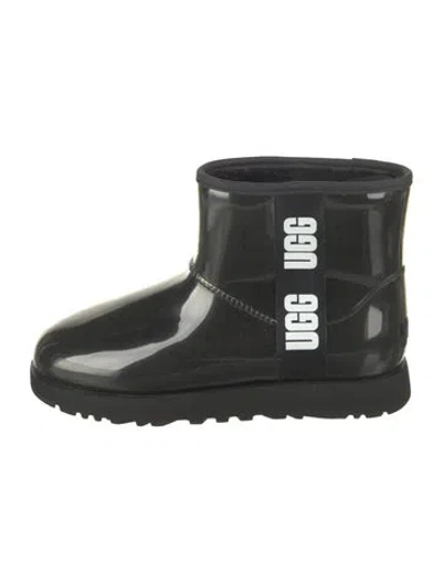 Pre-owned Ugg Pvc Boots In Black