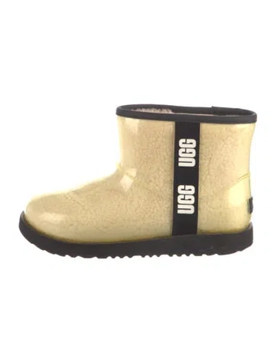 Pre-owned Ugg Pvc Printed Chelsea Boots In Yellow