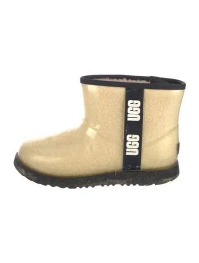 Pre-owned Ugg Pvc Printed Rain Boots In Transparent