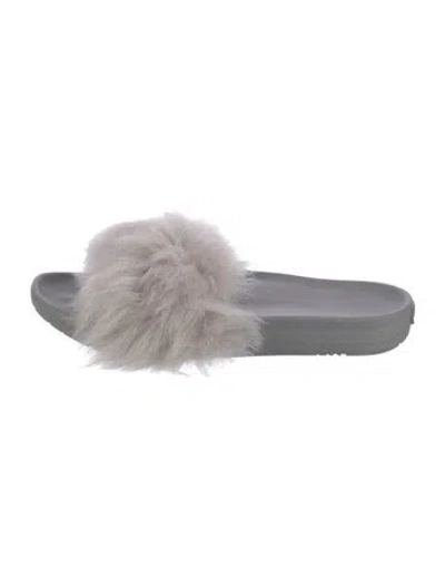 Pre-owned Ugg Pvc Slides In Gray