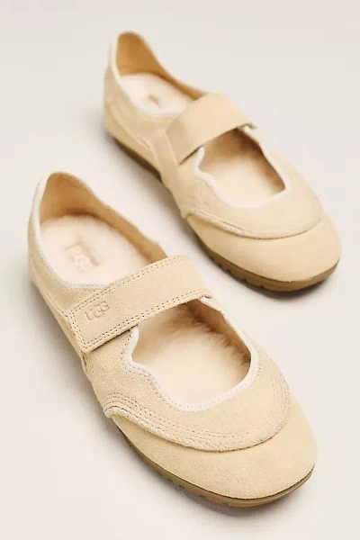 Ugg Quill Mary Jane Flats In Sand