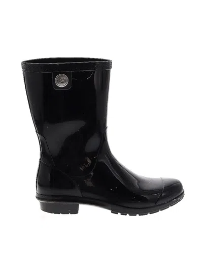 Pre-owned Ugg Rain Boots In Black